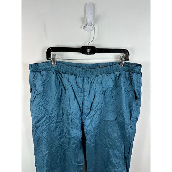 Vintage Christian Dior Monsieur Nylon Track Pants Lined Teal Blue Green Size XL - Picture 9 of 13
